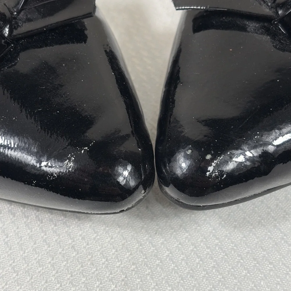 Kate Spade Ballet Flat Women Eleni Patent Leather‎ Shoe 8M Black slip on Classic